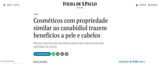 Neurocosméticos destaque na Folha de São Paulo